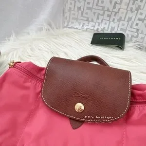 NWT Longchamp Le Pliage Original M Backpack Grenadine Coral Pink L1699089P76 Longchamp | Bags | Nwt Longchamp Le Pliage Original M  main image 3
